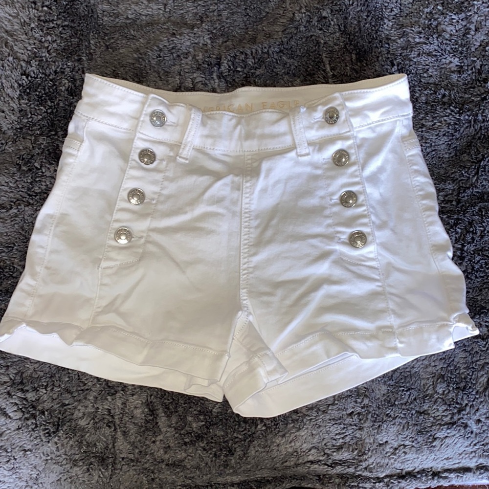Super cute white American Eagle “sailor” shorts.